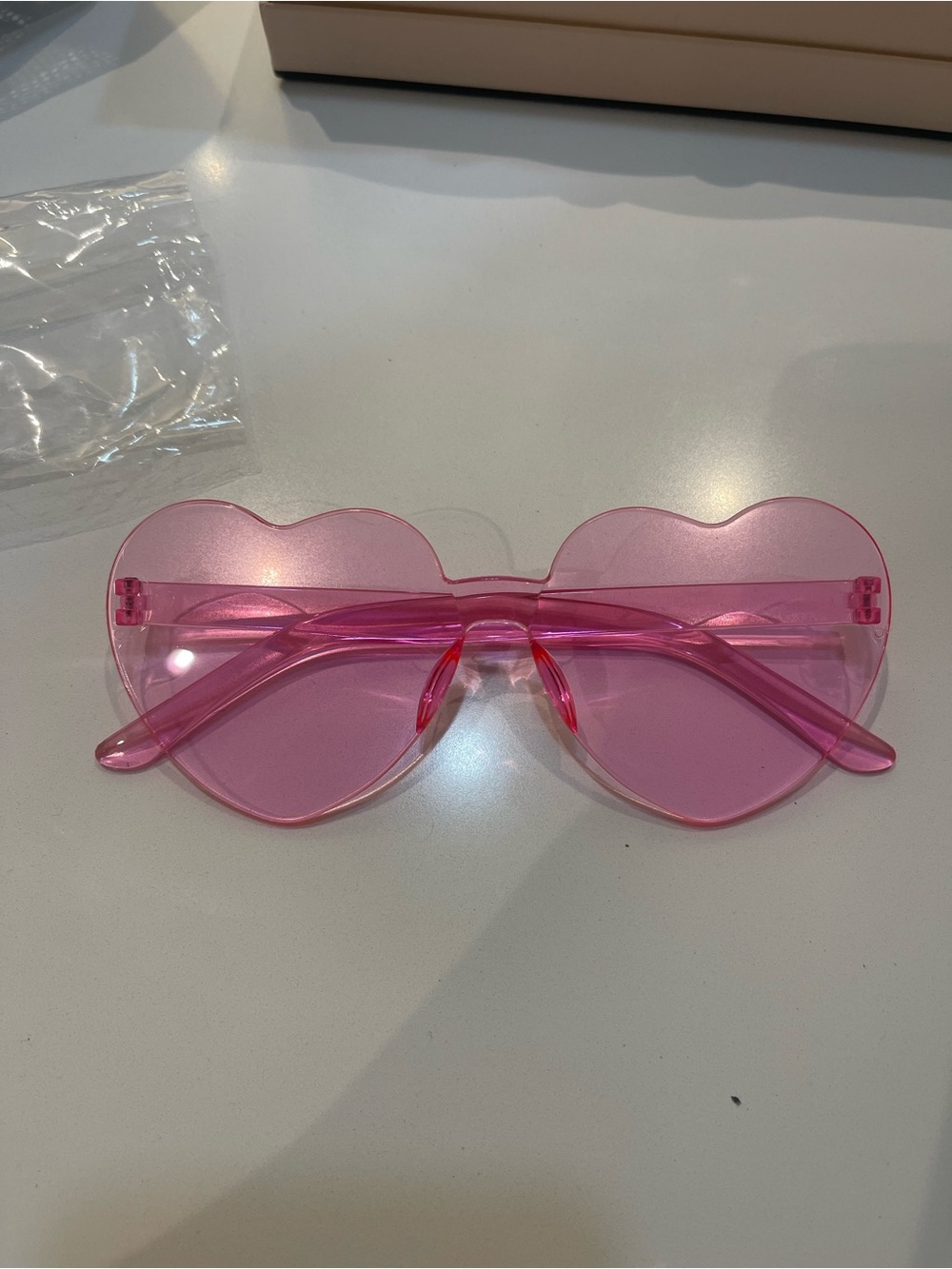 Pink Heart-Shaped Sunglasses